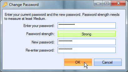 new password